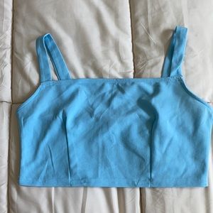 SHEIN light blue crop top